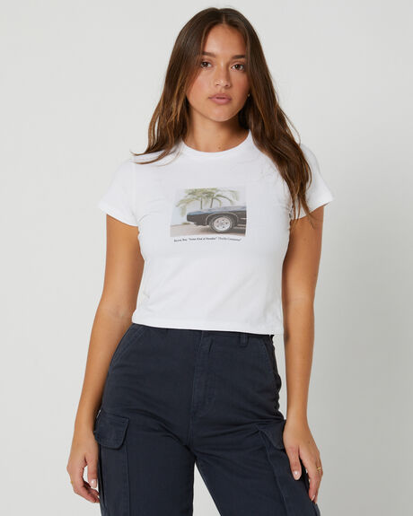 WHITE WOMENS CLOTHING THRILLS TEES - WTA23-176AWHT