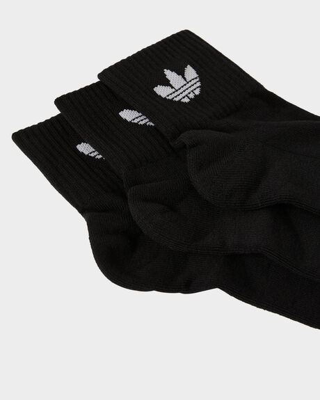 BLACK MENS ACCESSORIES ADIDAS SOCKS + UNDERWEAR - FM0643BLK