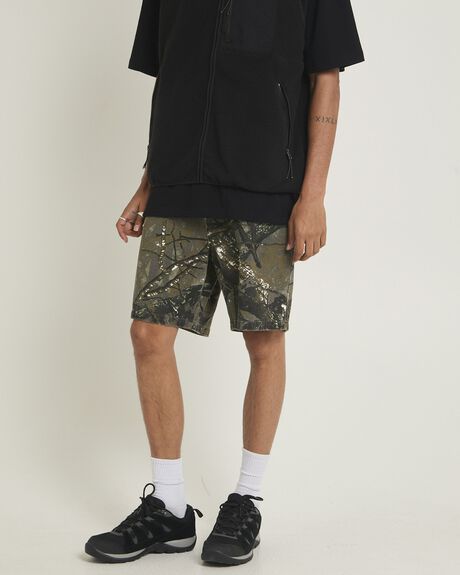 FOREST CAMO MENS CLOTHING SPENCER PROJECT SHORTS - SPMS25231-PRT-28