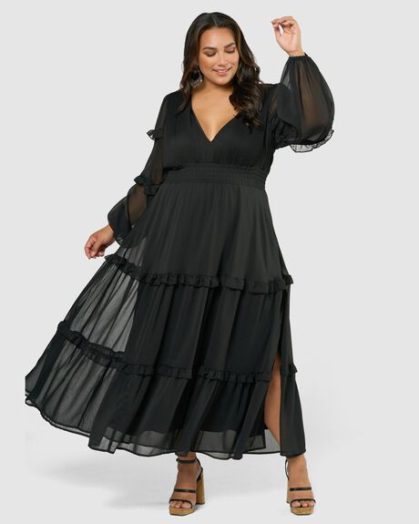 BLACK WOMENS CLOTHING THE POETIC GYPSY DRESSES - CPAW24218001-10
