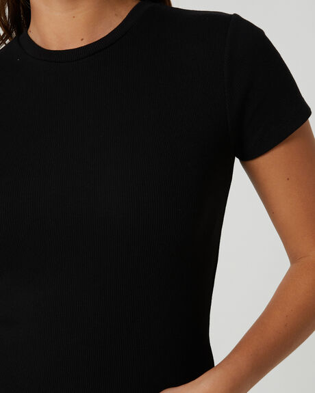 BLACK WOMENS CLOTHING SILENT THEORY T-SHIRTS + SINGLETS - 60X5116.BLK