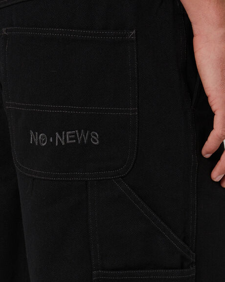 BLACK MENS CLOTHING NO NEWS SHORTS - NNMS23213BLK