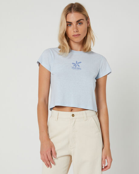BABY BLUE WOMENS CLOTHING THRILLS TEES - WTA23-120EBLU