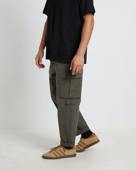 OLIVE GREEN MENS CLOTHING SPENCER PROJECT PANTS - 1000103829-GRN-28