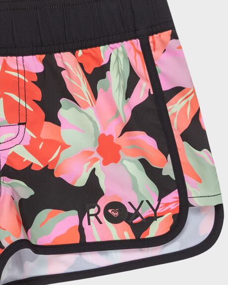 ANTHRACITE THE MOVES FLORAL KIDS YOUTH GIRLS ROXY SWIMWEAR - ERGBS03124-KVJ6