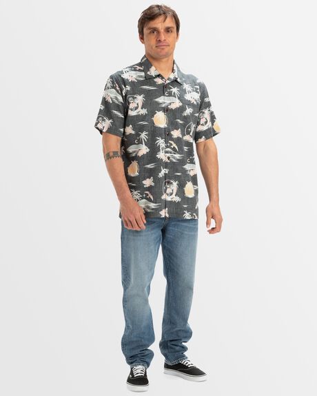 BLACK DNA DESTINATION ISLANDS MENS CLOTHING QUIKSILVER SHIRTS - AQYWT03400-KVJ9