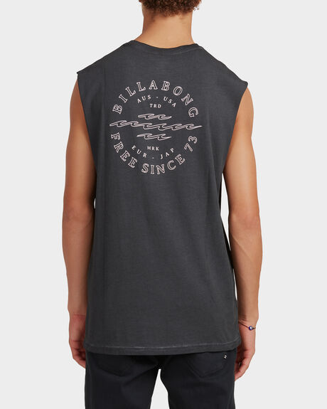 BLACK MENS CLOTHING BILLABONG SINGLETS + TANKS - UBYZT00123-BLK