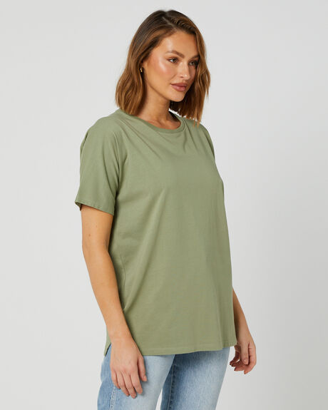 OLIVE WOMENS CLOTHING SWELL TEES - S8224001OLV