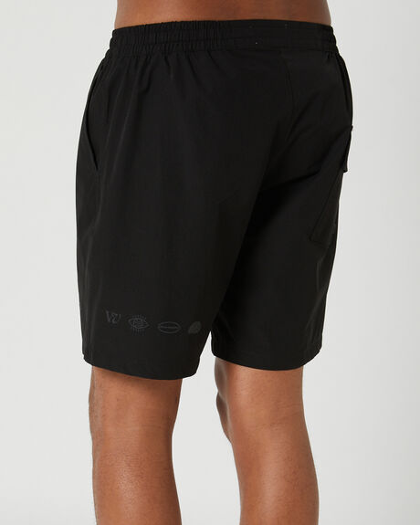 BLACK MENS CLOTHING RIVVIA PROJECTS BOARDSHORTS - RBO-22401BLK