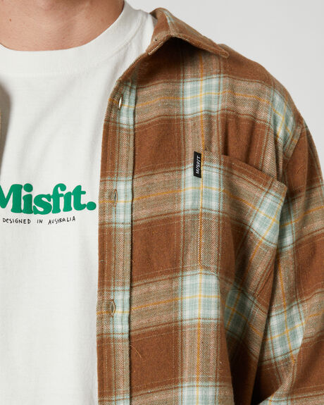 TOBACCO MENS CLOTHING MISFIT SHIRTS - MT024W1403-TOBAC