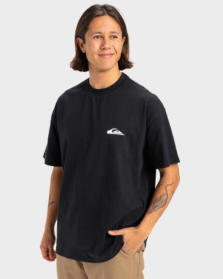 BLACK MENS CLOTHING QUIKSILVER T-SHIRTS + SINGLETS - UQYZT05517-KVJ0