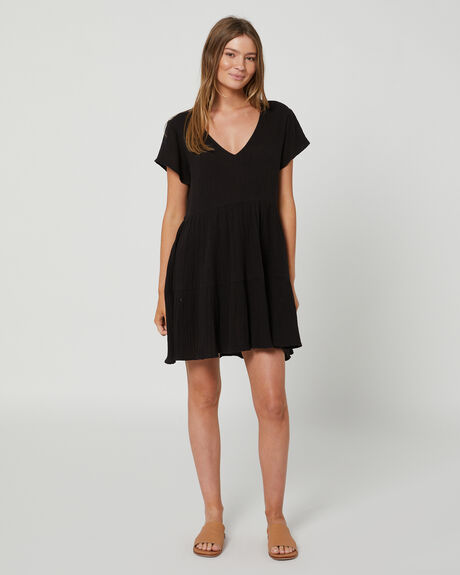 BLACK WOMENS CLOTHING RIP CURL DRESSES - GDRFW90090