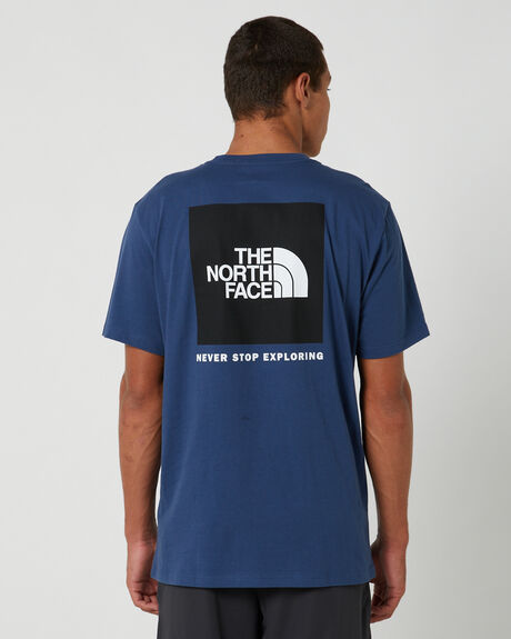 SHADY BLUE / TNF BLACK MENS CLOTHING THE NORTH FACE T-SHIRTS + SINGLETS - NF0A812HMPF
