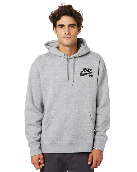 Nike Sb Icon Mens Essential Pullover Hoodie - Dark Grey Heather ...