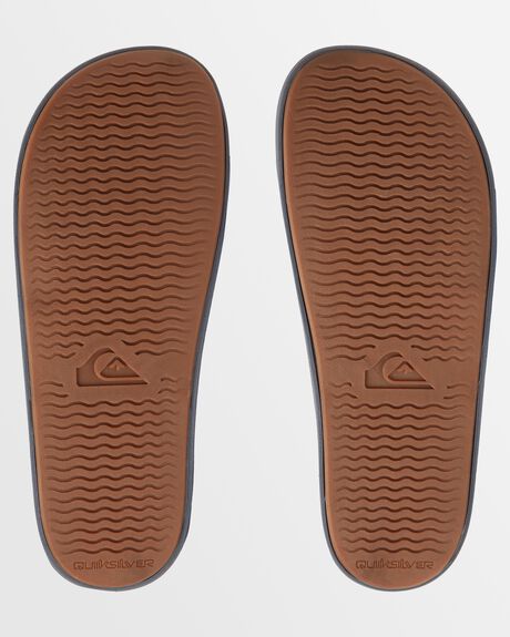 GREY 6 MENS FOOTWEAR QUIKSILVER SLIDES + THONGS - AQYL100867-SYJ6