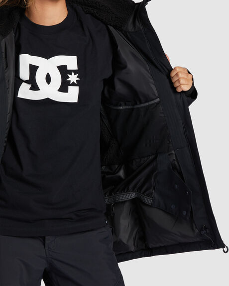 BLACK SNOW WOMENS DC SHOES SNOW JACKET - ADJTJ03037-KVJ0