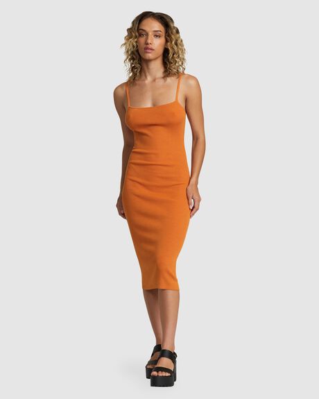 GOLDEN OCHRE WOMENS CLOTHING RVCA DRESSES - AVJKD00173-NLZ0