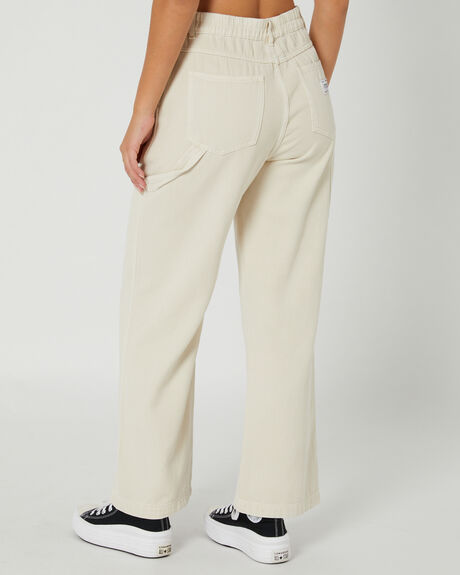 CREAM WOMENS CLOTHING STUSSY PANTS - ST112613CRM