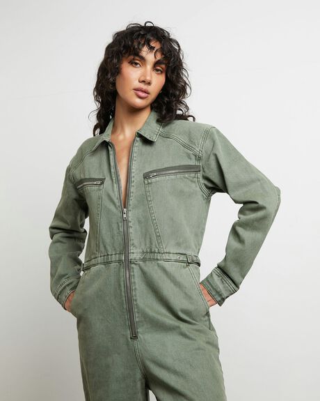GREEN WOMENS CLOTHING INSIGHT PLAYSUITS + OVERALLS - 1000104161-GRN-XXS