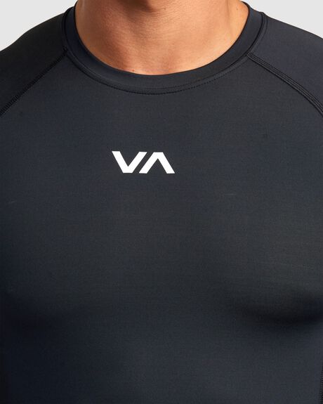 BLACK SURF MENS RVCA RASHVESTS - AVYWR00135-BLK