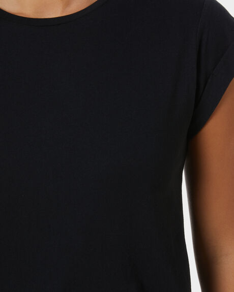 BLACK WOMENS CLOTHING SILENT THEORY T-SHIRTS + SINGLETS - 60X5005BLK