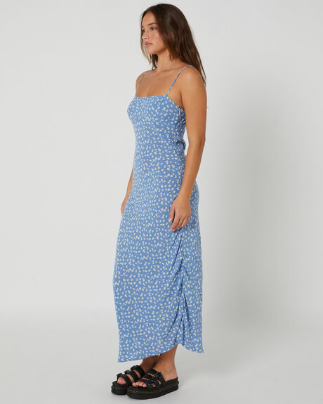 POWDER BLUE WOMENS CLOTHING THRILLS DRESSES - WTA23-918EBLU
