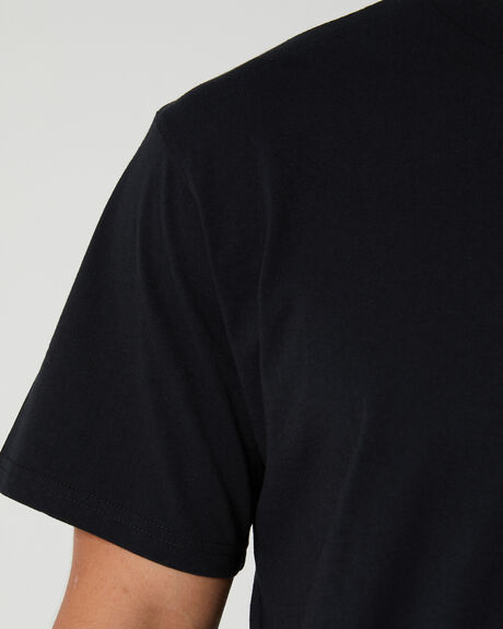 BLACK MENS CLOTHING FORMER T-SHIRTS + SINGLETS - FTE-24118-BLK