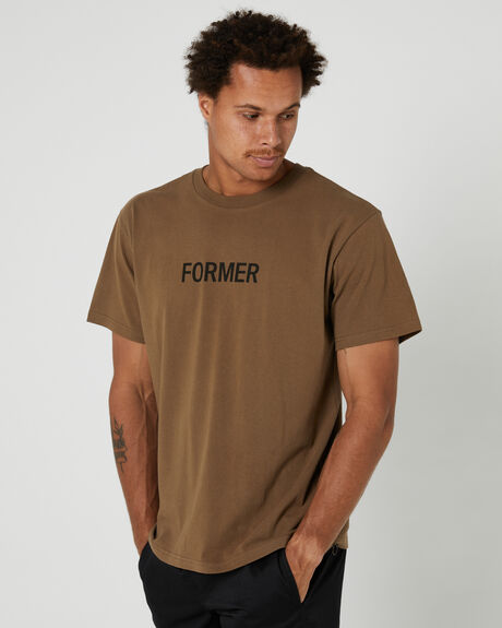BROWN MENS CLOTHING FORMER GRAPHIC TEES - FTE-23101BRN