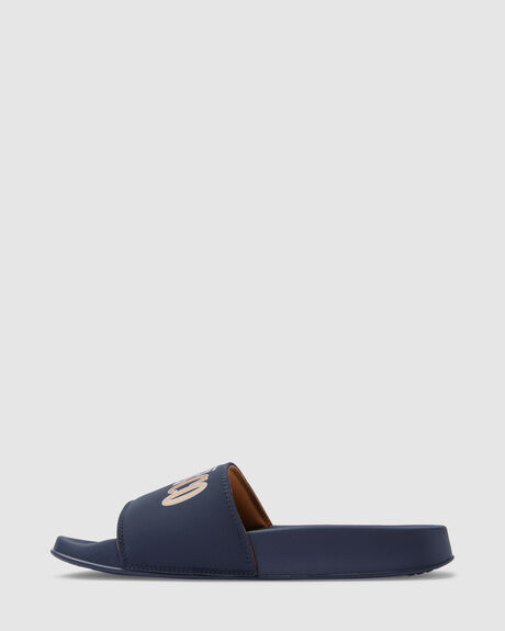 NAVY CAMEL MENS FOOTWEAR DC SHOES SLIDES + THONGS - ADYL100043-NC2