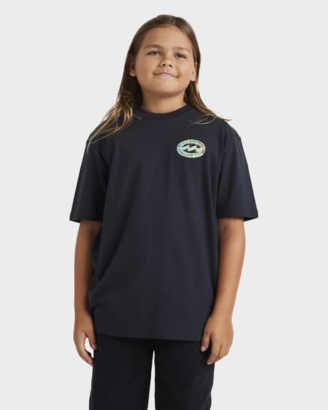 DARK NAVY KIDS YOUTH BOYS BILLABONG T-SHIRTS + SINGLETS - UBBZT00294-KTW0