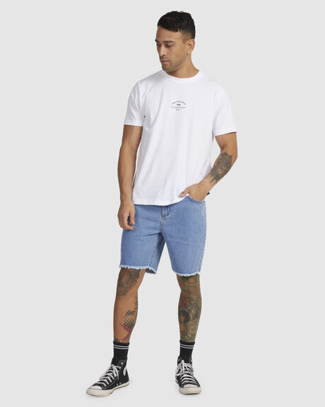 VINTAGE BLUE MENS CLOTHING RVCA SHORTS - UVYWS00105-BRG0