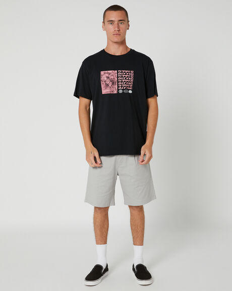 BLACK MENS CLOTHING RIVVIA PROJECTS GRAPHIC TEES - RTE-22407BLK