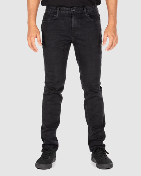 BLACK MENS CLOTHING UNIT JEANS - 223118001-BLACK