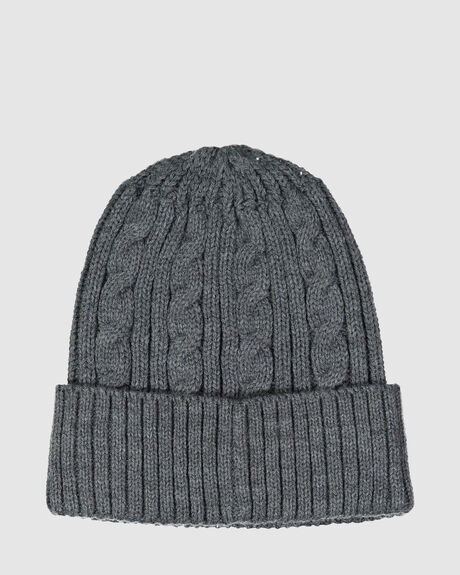 CHARCOAL HEATHER MENS ACCESSORIES QUIKSILVER HEADWEAR - UQMHA03045-KTAH