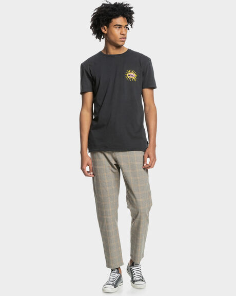 BLACK MENS CLOTHING QUIKSILVER GRAPHIC TEES - EQYZT06564-KVJ0