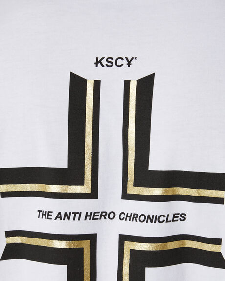 OPTICAL WHITE MENS CLOTHING KISS CHACEY T-SHIRTS + SINGLETS - KC230811-OWHI