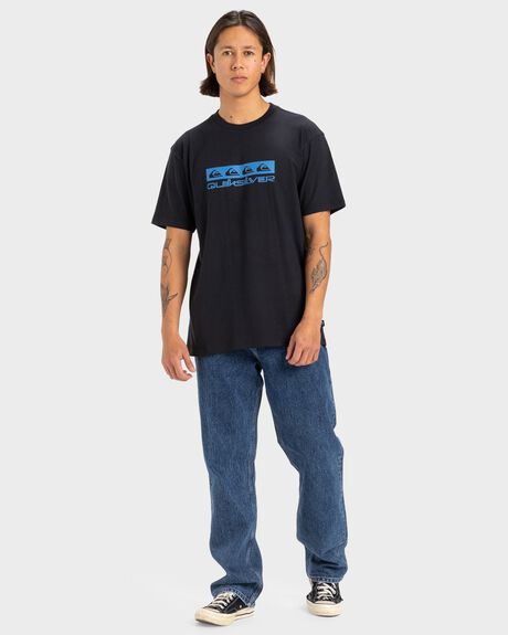 BLACK MENS CLOTHING QUIKSILVER T-SHIRTS + SINGLETS - UQYZT05512-KVJ0