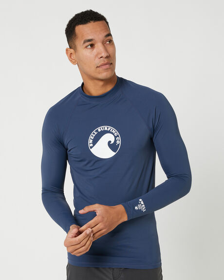 NAVY STEEL SURF MENS SWELL RASHVESTS - S5231151NVYST