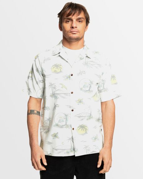SNOWWHITE DNA DESTINA ISLANDSS MENS CLOTHING QUIKSILVER SHIRTS - AQYWT03400-WBK9