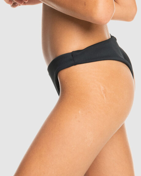 ANTHRACITE WOMENS SWIMWEAR ROXY BIKINI BOTTOMS - ERJX404434-KVJ0