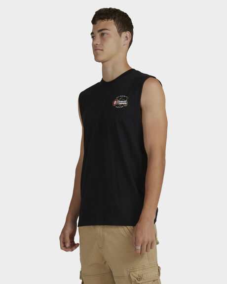 FLINT BLACK MENS CLOTHING ELEMENT SINGLETS + TANKS - ULYZT00127-FBK