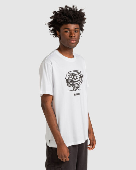 OPTIC WHITE MENS CLOTHING ELEMENT GRAPHIC TEES - ELYZT00174-WBB0