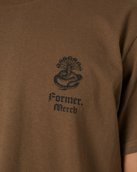 BROWN MENS CLOTHING FORMER GRAPHIC TEES - FTE-23110BRN