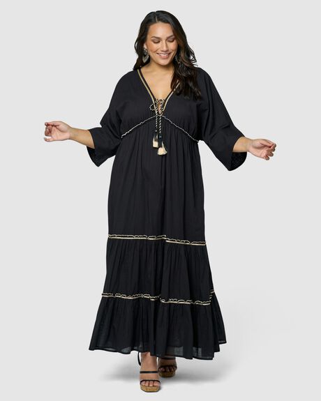 BLACK WOMENS CLOTHING THE POETIC GYPSY DRESSES - CPSS24565001-10