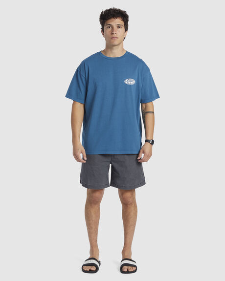 MOROCCAN BLUE MENS CLOTHING QUIKSILVER GRAPHIC TEES - EQYZT07330-BSG0