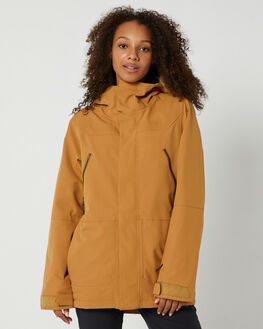Yellow snowboard top jacket womens