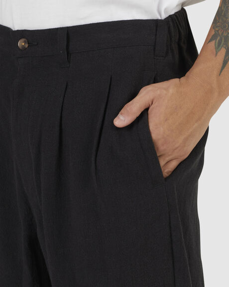 BLACK MENS CLOTHING RVCA PANTS - UVYNP00100-BLK
