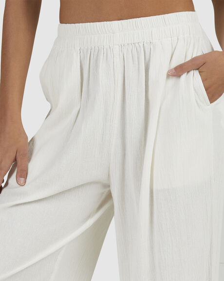 WHITE WOMENS CLOTHING BILLABONG PANTS - UBJNP00116-WHT