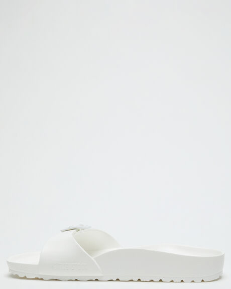 WHITE WOMENS FOOTWEAR BIRKENSTOCK SLIDES - 128183WHT