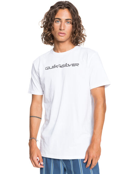 WHITE MENS CLOTHING QUIKSILVER GRAPHIC TEES - EQYZT06212-WBB0